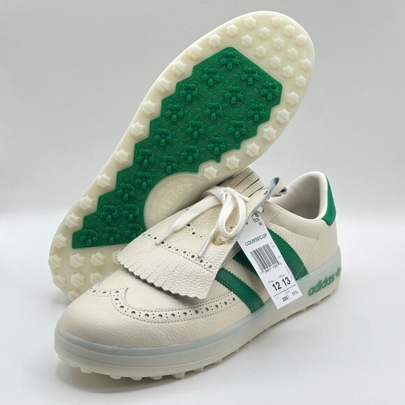 Mens Adidas Coursecup SL Sz12 Spikeless Golf Shoes Chalk White/Green IH8436 NEW - Picture 5 of 8